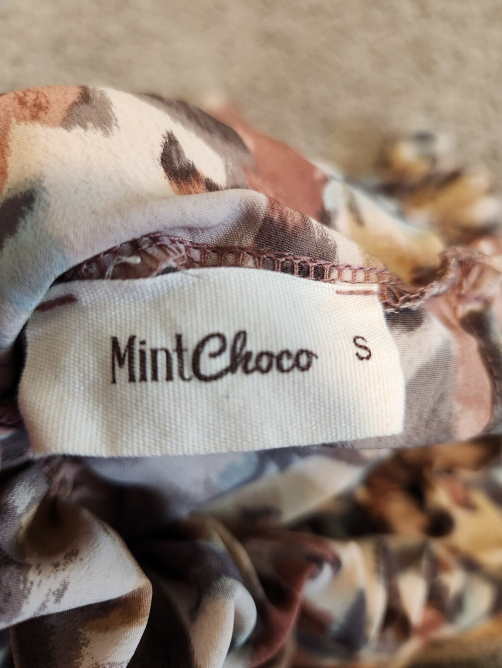 Mint Choco 70’s Inspired Earthy Long Sleeve Size Small - Picture 3 of 6